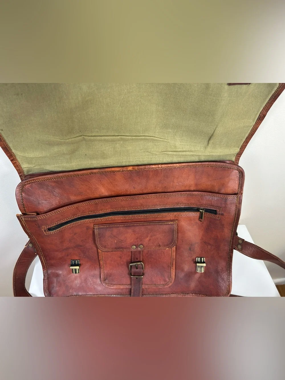 Komal’s Passion Genuine Leather Messenger Bag Briefcase Satchel Laptop Travel